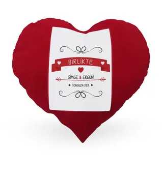 

Personalized Valentine 'S Day Themed Red Heart Pillow Case-46