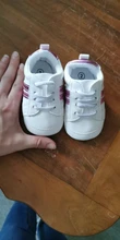 Zapatos de bebé para recién nacidos, zapatillas de Primeros Pasos a rayas, con cordones, de cuero PU, suelas blandas, 0 a 18 meses