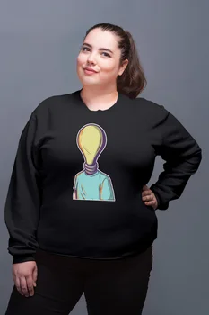 

Angemiel Wear Bulb-Head Black Women Sweatshirt