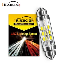 

RUIANDSION 2Pcs Door Dome Lamp License Plate Light For Car Truck DC 6V 24V 100Lm C5W C10W 31mm 36mm 39mm 42mm LED Festoon 6000K