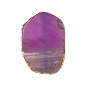

Women's ring dimensionless natural stone (Lilac) (54339)