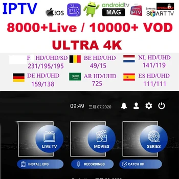 

IPTV Ultra 4K Italy Spain Germany Arabic IPTV Subscription Support Android Box M3U E2 8000+ Live Poland Dutch IPTV Code