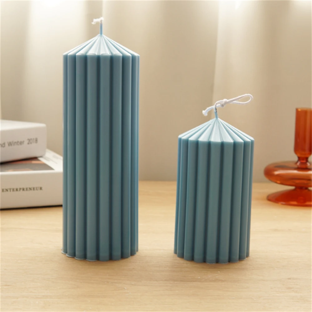 

New Cylindrical Thick Rack Spire PC Aromatherapy Round Fine Tooth Candle Mold DIY Geometric Shaped Spire Plastic Wax Mould