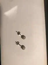 KAMERAON de marca Original de plata 925 pendientes con tuerca para mujeres ronda de esmalte de astigmatismo joyería de moda de oro mujer amentos