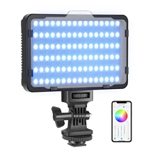 Neewer rgb luz de vídeo com controle de aplicativo, luz da câmera led cri95 + pode ser escurecido para youtube dslr câmera filmadora foto iluminação, rgb176