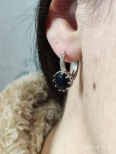 EMMAYA-Pendientes llamativos de 10 colores diferentes, bisutería con cierre de tipo botón, elementos naturales