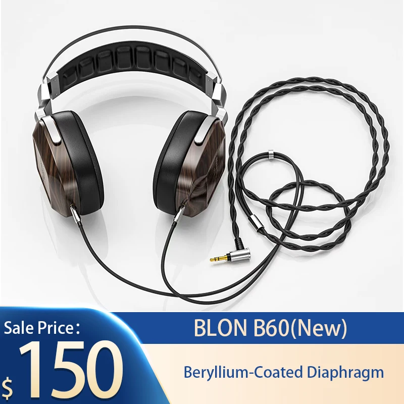 BLON B60 50 мм диафрагма с бериллиевым покрытием HiFi накладные Игровые наушники