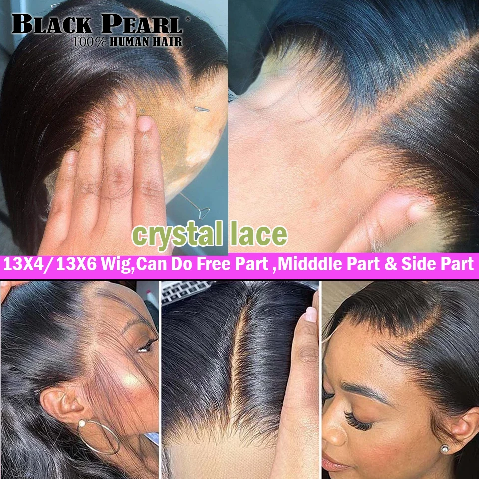 13X6 Lace Front Wig Bone Straight Human Hair Wig 180 D Transparent HD Lace Frontal Wigs For Women 30 Inch 4x4 5x5 Closure Wigs