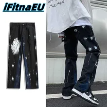 

Hip Hop Jeans Casual Pants Streetwear Man Baggy Men Goth Trendyol Men's Street Wear Women's Trousers Straight Clothing