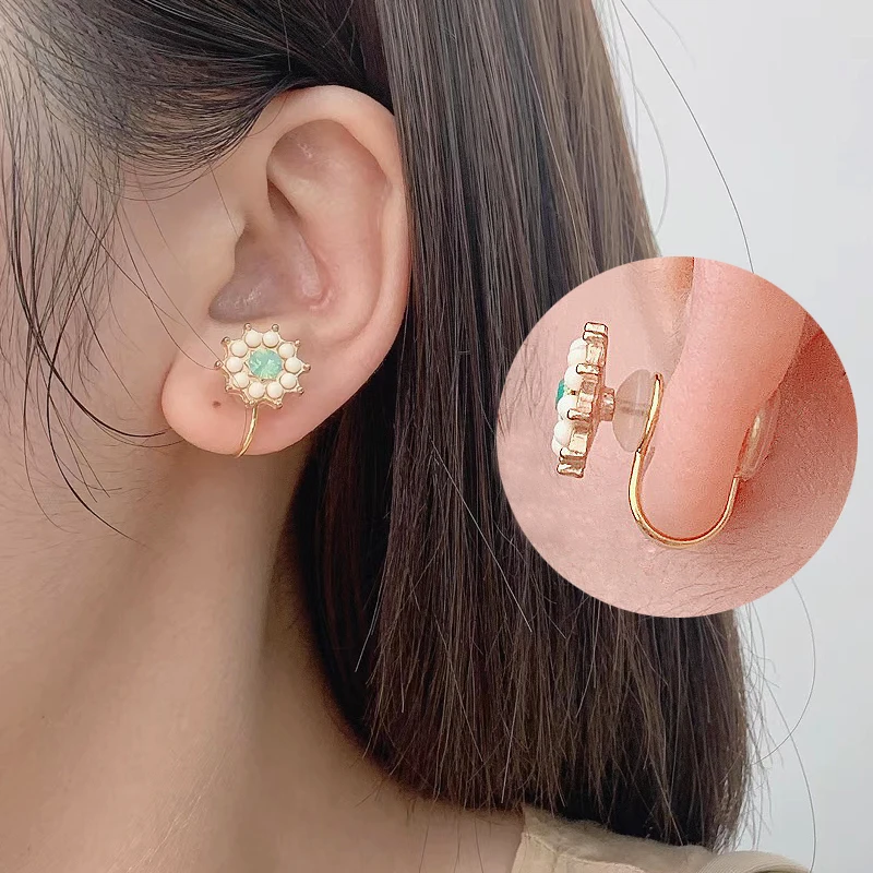 10 Pairs Non Pierced Earrings Clip-on Earrings Converter Components With  Post For Non-pierced Ears, With 12 Pairs Comfort Earring Pads For Women And  G