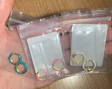 BOAKO-Pendientes De aro pequeños De Plata De Ley 925 para mujer, joyería De colores, Pendientes De cartílago inusuales, Plata De Ley 925