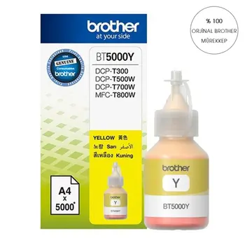 

40 ml. Original Brother YELLOW INK BT5000 Y T300/T310/T500/T510/T800/T810/T910 Original quality Reliable Color Yellow