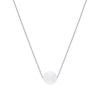 

Silver necklace with ceramics sunlight sample 925