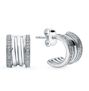 

Silver earrings with cubic zirconia sunlight sample 925