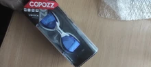 COPOZZ profesional impermeable chapado claro doble Anti-niebla gafas de natación Anti-UV de las mujeres de los hombres gafas de natación gafas con el caso