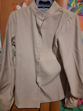 Blusa de gasa de manga larga para verano, camisa de oficina para mujer, tops y blusas para mujer, top de talla grande