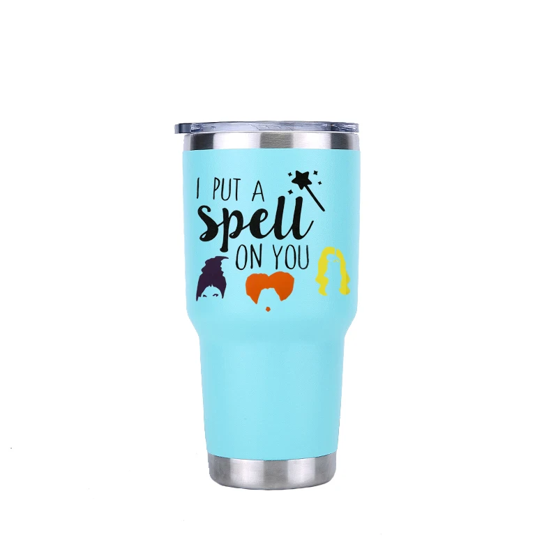 

Halloween Hocus Pocus 30 oz Tumbler Travel Car Beer Mug Double Wall Vacuum Flasks Insulated Stainless Steel Thermos Coffee mugs