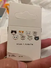 Cinta adhesiva de papel Washi con Gato Adorable Kawaii, cinta adhesiva para manualidades, etiqueta adhesiva para álbum de recortes