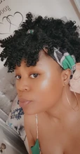Joy & luck-Peluca de cabello sintético Afro para mujer, diadema esponjosa, 2 unidades