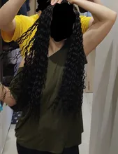 Anjo Plus RYLAI-extensiones de pelo rizado mechones, pelo sintético, 300g, para cabeza completa, 26-30 pulgadas, negro, marrón, degradado
