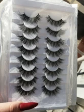 Pestañas postizas de visón 3D, 5/8/10 pares, naturales, suaves y esponjosas, voluminosas, largas y espectaculares, maquillaje de extensión de pestañas cruzadas