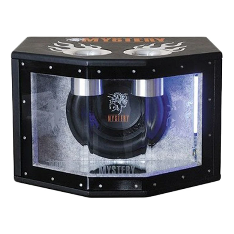 Сабвуфер автомобильный MYSTERY MBP-253 (500 Вт, RCA, светодиодная подсветка, 101 дБ, 4 Ом, 32-150 Гц, 25 см)