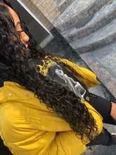 Mechones rizados con ondas al agua y cierre, pelo de Malasia, 3/4 mechones con cierre de encaje, extensiones de cabello humano mechones no Remy con cierre