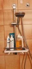 Organizer Shelves-Holder Tray-Rack Shampoo-Tray Shower-Storage Bathroom-Pole Single-Tier