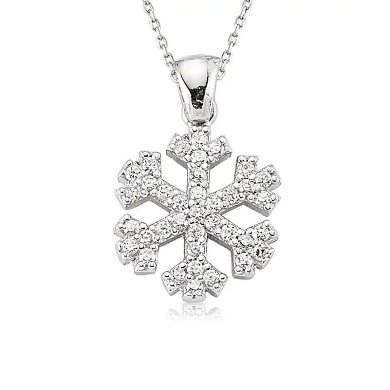 

Silver Snow Snowflake Lady Necklace