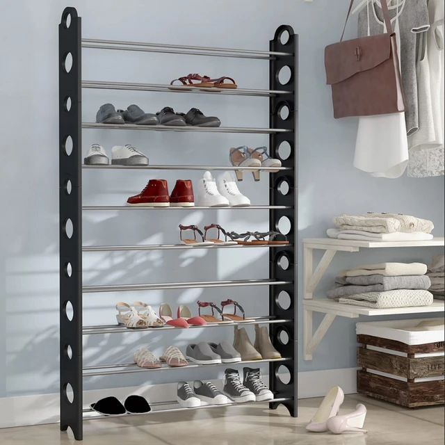 Range-chaussures, capacité d'étagères jusqu'à 50 paires, organisateur de  chaussures à la mode, meuble