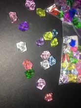 New 50Pcs/bag Colorful Aquarium Acrylic Stones Crystal Ice Cubes Decor Vase Filler Pebble