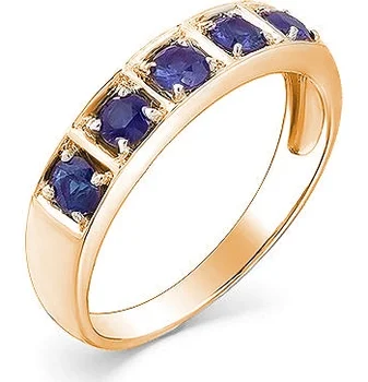 

Master brilliant ring with 5 red gold sapphires