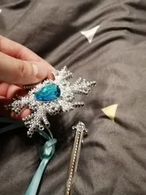 Frozen 2-accesorios para el cabello para niña, corona de Elsa, Anna, Princesa, para chico, peluca de Disney, varita mágica trenzada, 3 piezas