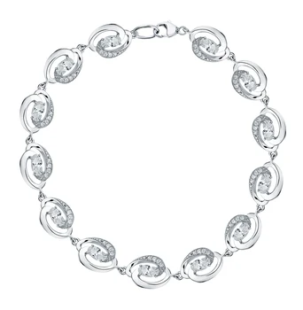 

Silver Bracelet with cubic zirconia sunlight sample 925 test