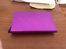 BONAMIE-cartera de aluminio delgada con elasticidad trasera, tarjetero de identificación, Mini RFID, Pop-up automático