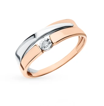 

Gold ring with diamonds sunlight sample 585