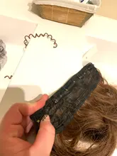 MANWEI-extensiones de cabello sintético para mujer, Clip largo y recto de una pieza, 5 Clips, pelo rubio falso, marrón y negro