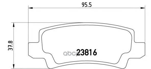 Колодки Тормозные Toyota Corolla(E12) 0206 С Датчиком Задние Brembo P83065 Brembo арт. P83065