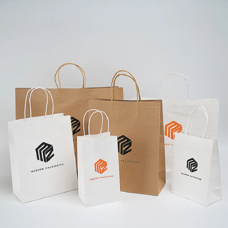 Custom Logo Boutique Paper Bags Kraft Paper Bag Shopping 