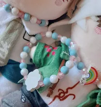 Pulsera de madera con perlas de imitación Multicolor de 12 estilos para niños, pulsera de moda para niñas, proveedor de decoración de joyería