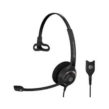 

Black and silver headphones with microphone for PC connection cable 1 m