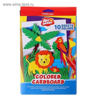 

Cardboard colored coated Erich Krause artberry 10 colors 10 sheets B5