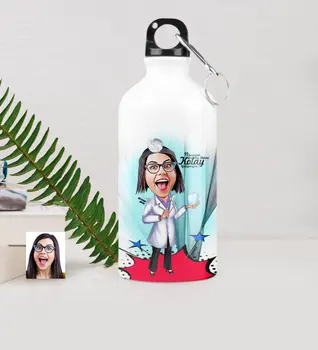 

Personalized Women 'S Dentist Caricature Of Metal Water bowl (500 ml.) 2