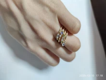 IPARAM-Conjunto de 4 anillos de circonita de cristal para mujer, juego de anillos de oro 2020, set de anillos de compromiso bohemios vintage para mujer, joyería para fiesta