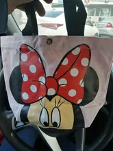 Lindo Disney de tendencia de moda bolsos de Mickey Mouse casual pequeño bolso mickey Minnie Portátil Bolsa de lona esposas bolsa de almuerzo bolsa de caja