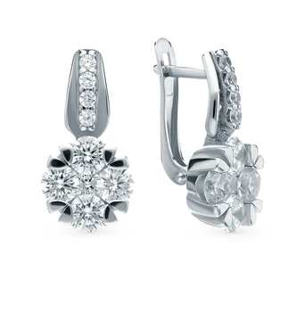 

Silver earrings with cubic zirconia sunlight sample 925