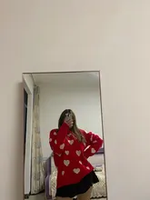 Nomikuma-suéter coreano de manga larga para mujer, Jersey de punto con corazón de amor, Tops informales, cuello redondo, b037, otoño e invierno, 2020