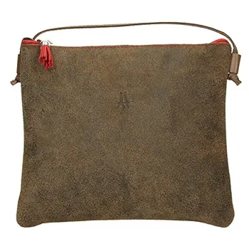 

Shoulder Bag women leather 1ª quality, zipper closure, 28x19x2 cm. Made in Spain. Brown Color