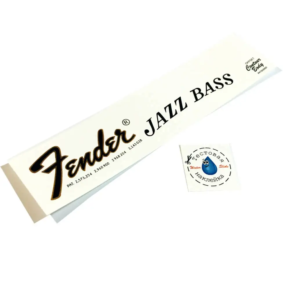 Декаль на голову грифа бас-гитары &quotFender Jazz Bass 1968-1975&quot | Спорт и развлечения