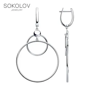 

SOKOLOV drop earrings in silver fashion jewelry 925 women's/men's, male/female, long earrings, women's male